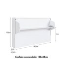 Ver imagem 5 de Cama Retrátil Solteiro 196 cm com Prateleira para Quarto Cor:Branco com Carvalho Araguaia