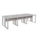 Ver imagem 2 de Mesa de Escritório Plataforma 6 Pessoas 2,70m Cz Pés Metal Cor:cinza