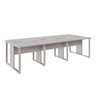Mesa de Escritório Plataforma 6 Pessoas 2,70m Cz Pés Metal Cor:cinza - 2