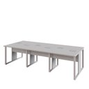 Ver imagem 6 de Mesa de Escritório Plataforma 6 Pessoas 2,70m Cz Pés Metal Cor:cinza