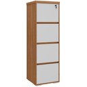Ver imagem 1 de Armário para Escritório Arquivo 04 Gavetas com Chave Unik A02 Freijó Branco - Lyam Decor