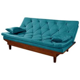 Sofá Cama Reclinável Caribe + Duas Banquetas Rubi Essencial - 5