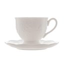 Ver imagem 2 de Jogo 4 Xícarasde Café com Pires em Porcelana New Bone Butterfly Borboleta e Flores 100ml Lyor