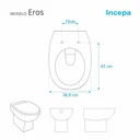 Ver imagem 5 de Tampa de Vaso Poliester Eros Bege Claro para bacia Incepa
