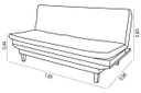 Ver mais imagens de Sofá Cama Reclinável Caribe + Duas Banquetas Rubi Essencial