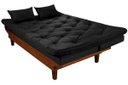 Ver imagem 6 de Sofá Cama Reclinável Caribe + Duas Banquetas Rubi Essencial