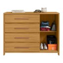 Ver imagem 5 de Cômoda com 1 Porta e 4 Gavetas 136cm Multimóveis CR35667 Madeirado