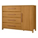 Ver imagem 2 de Cômoda com 1 Porta e 4 Gavetas 136cm Multimóveis CR35667 Madeirado