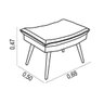 Sofá Cama Reclinável Caribe + Duas Banquetas Rubi Essencial - 10