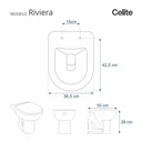 Ver imagem 2 de Tampa de Vaso Poliester Riviera Bege Claro para bacia Celite