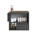 Ver mais imagens de Conjunto Gabinete Banheiro Modulado 3 Peças com Iluminação em LED 100cm Grafite Mel
