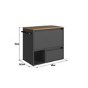 Ver imagem 4 de Conjunto Gabinete Banheiro Modulado 3 Peças com Iluminação em LED 100cm Grafite Mel