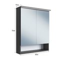Ver imagem 7 de Conjunto Gabinete Banheiro Modulado 3 Peças com Iluminação em LED 100cm Grafite Mel