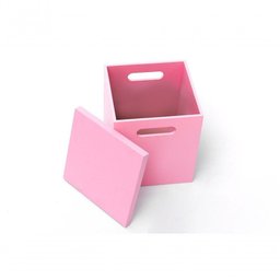 Puff/baú Infantil 100% Mdf (20x20x23) Rosa - 2