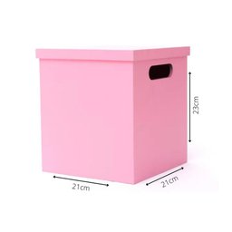 Puff/baú Infantil 100% Mdf (20x20x23) Rosa - 4