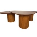 Ver imagem 4 de Mesa de Centro Ajustável Orgânica 100% Madeira Maciça Aurora