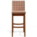 Ver imagem 4 de Kit 06 Banquetas Altas Para Cozinha Sala de Jantar Fixa Mila B04 Linho Rosê - Lyam Decor