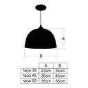 Ver imagem 2 de Lustre Luminária Pendente Utron Junco Taça Rústico 35cm - Tabaco - 110v/220v (bivolt)