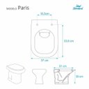 Ver imagem 3 de Assento Sanitário Almofadado Paris Branco para Vaso Ideal Standard