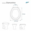 Ver imagem 5 de Assento Sanitário Diamantina Salmão para vaso Icasa
