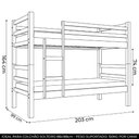 Ver imagem 2 de Cama Beliche Solteiro 188x88cm com Escada Fixa Luca Imbuia B11 - Mpozenato