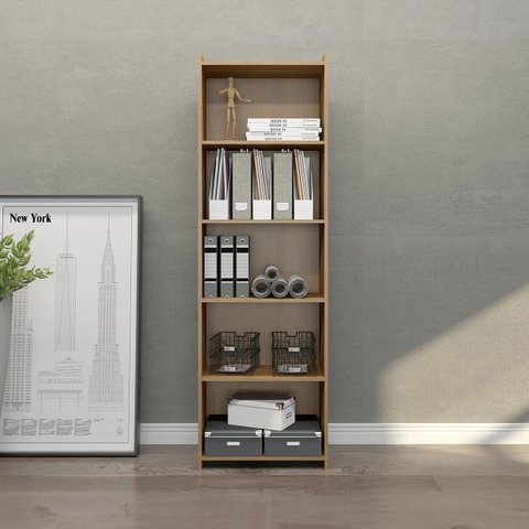 Estante Multifuncional com Prateleiras 57x183 cm MDP Carvalho 0700 Prime