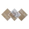 Quadros Para Sala e Quarto Arte Abstrata Bege Feito a Mão - 3