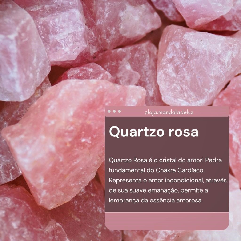 Pedra Bruta de Quartzo Rosa Natural Cristal Amor G - 9