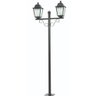 Poste de Jardim Preto Externo 2,1m Alumínio 2 Lâmpadas Bivolt Luminária - 1
