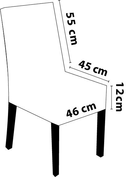 Capa para Cadeira de Malha Kit 6 Unidades Cor Retrô - 3
