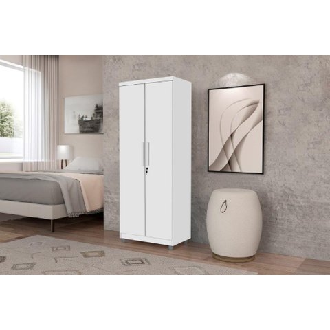 Multiuso Organizador Or com Chave 2 Portas Cor Branco
