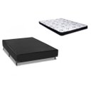 Ver imagem 1 de Cama Box Casal Preto + Colchão Espuma D28 138x188x10