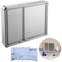 Ver imagem 1 de Armário Banheiro Espelheira Sobrepor | Com Perfil de Alumínio | 54x11,3x45cm | 02 Portas | Astra