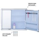 Ver imagem 4 de Armário Banheiro Espelheira Sobrepor | Com Perfil de Alumínio | 54x11,3x45cm | 02 Portas | Astra