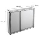 Ver imagem 2 de Armário Banheiro Espelheira Sobrepor | Com Perfil de Alumínio | 54x11,3x45cm | 02 Portas | Astra