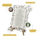 Ver imagem 4 de Kit 2 Quadros Decorativos MDF 20cm x 28cm para Sala de Estar Salmo 7 M01 Branco e Cru - Annie Decor