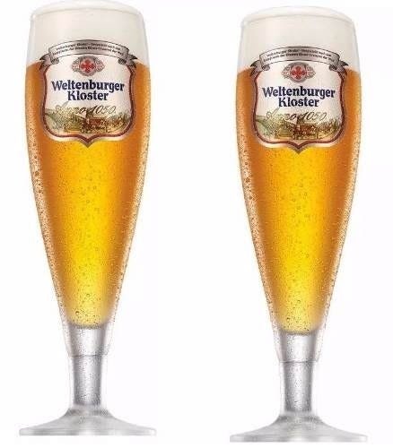 2 Taças De Vidro Para Cerveja Weltenburger Kloster 300ml - 1