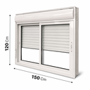Ver imagem 2 de Janela com Persiana Integrada Automatizada Mosquiteira Branco 150x120
