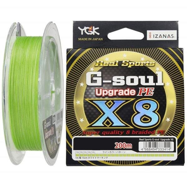 Linha multifilamento YGK G-Soul Upgrade PE X8 200 metros - PE 0.8