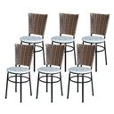 Ver imagem 1 de 6 Cadeiras para Mesa Preta Hawai Avelã Assento Floral Cor:floral Areia