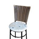 Ver imagem 5 de 6 Cadeiras para Mesa Preta Hawai Avelã Assento Floral Cor:floral Areia