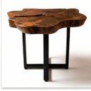 Ver imagem 3 de Mesa de Centro Artesanal Madeira Nobre Pés Estilo Industrial:56x50cm