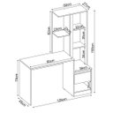 Ver imagem 7 de Escrivaninha Bancada Mesa com Armário Politorno Branco Home Office Escritório