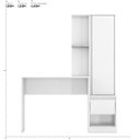 Ver imagem 5 de Escrivaninha Bancada Mesa com Armário Politorno Branco Home Office Escritório