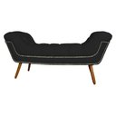 Ver imagem 1 de Recamier Calçadeira Estofado Sienna Queen 160 Cm Corano Preto - LM DECOR