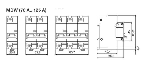 Mini Disjuntor Bipolar 70a Curva C Din - Weg [11134790] - 2