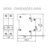 Mini Disjuntor Bipolar 32A Curva C Din - WEG [10076439] - 2