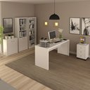 Ver imagem 1 de Conjunto de Escritório com Escrivaninha 05 pç CJ43018-033 Tecno Móbili - Branco