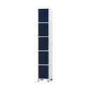 Ver imagem 1 de Armário Roupeiro De Aço 5 Portas Para Vestiário Academia Locker Azul Marinho