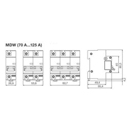 Mini Disjuntor Tripolar 100A Curva C Din - WEG [10075747] - 2